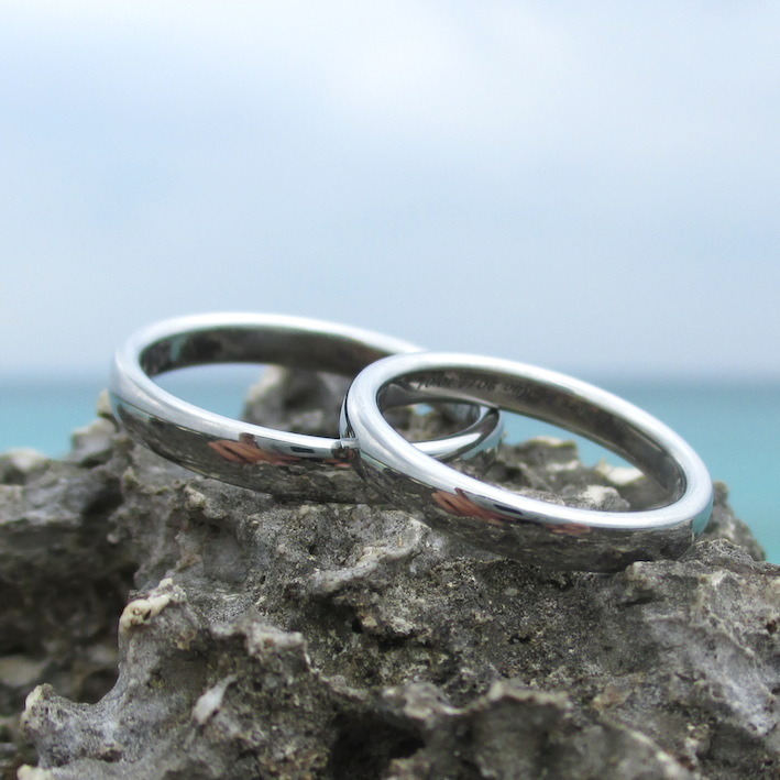 なめらかな着け心地が一生続く！ハフニウムの結婚指輪　Hafnium Rings