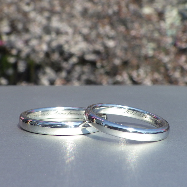 他に比べるものがない輝きと重み・イリジウムの結婚指輪　Iridium Rings