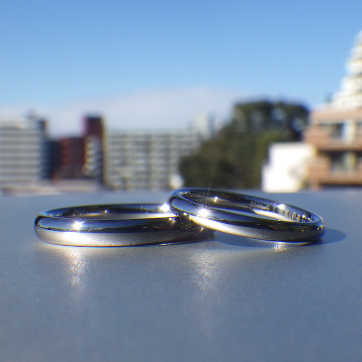 一番人気！着け心地の良いタンタルの結婚指輪　Tantalum Rings