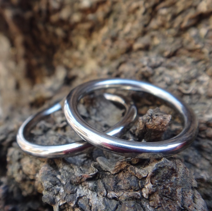 細い指輪でも高強度！ハフニウムの結婚指輪　Hafnium rings