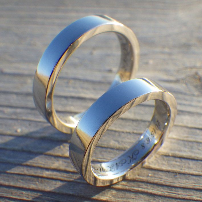 宇宙で最高の金属・純イリジウムの結婚指輪　Iridium Rings