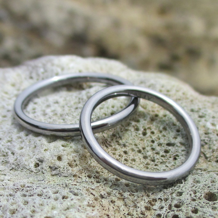 生体適合性が高い金属・タンタルの結婚指輪　Tantalum Rings