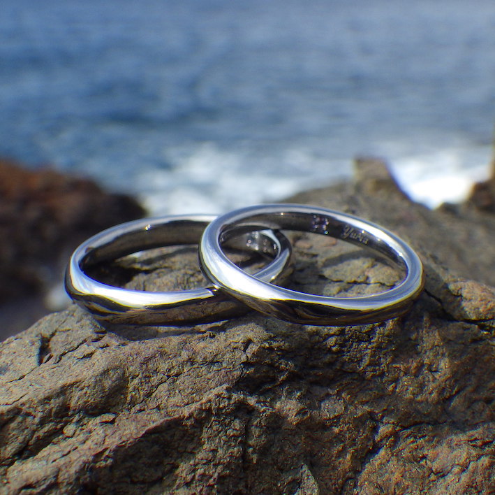 心地良さと安全性が最高レベルの希少金属素材・タンタルの結婚指輪　Tantalum Rings