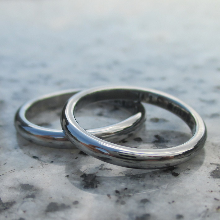 着け心地がいい！ハフニウムの結婚指輪　Hafnium Rings
