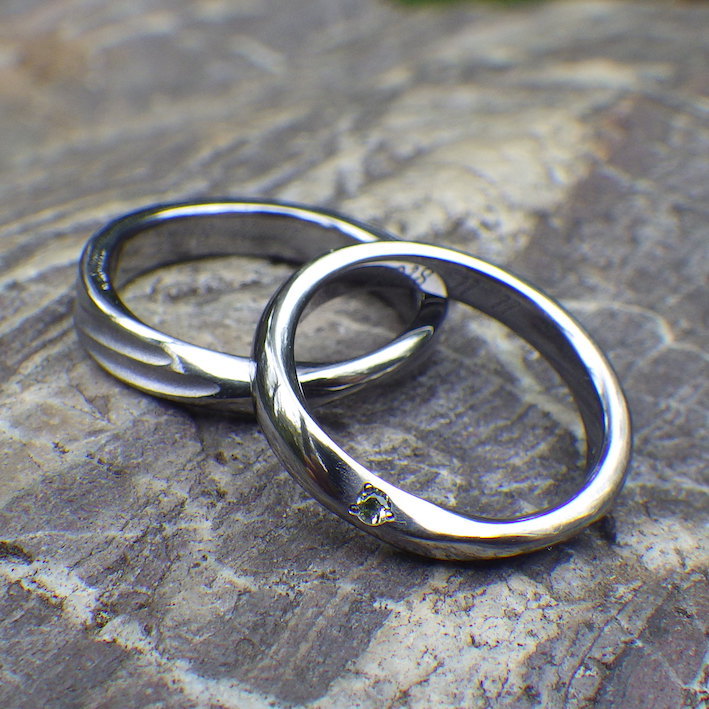 細部まで思い通りの造形！タンタルの結婚指輪　Tantalum Rings
