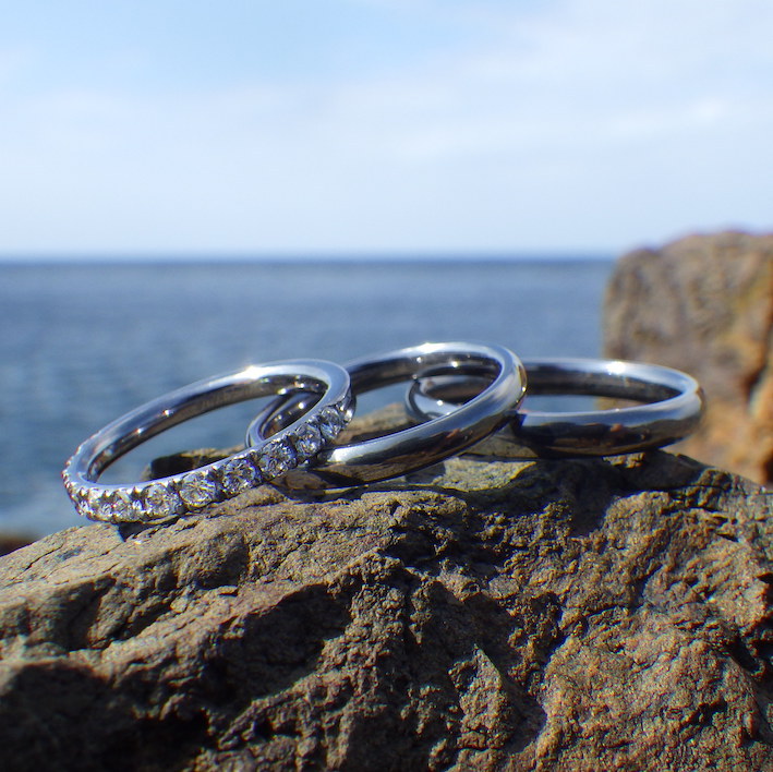 安全性と美しさ！タンタルの婚約指輪　Tantalum Rings