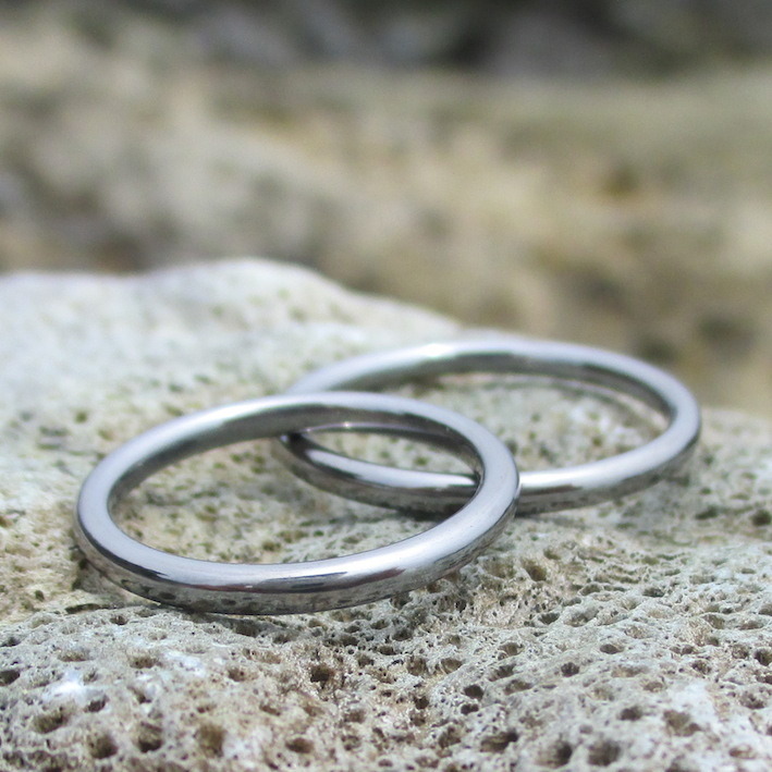 生体適合性が高い金属・タンタルの結婚指輪　Tantalum Rings