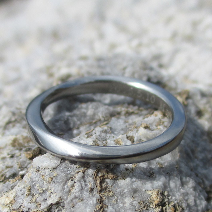 鍛造＆切削で作るニオブの結婚指輪　Niobium Ring