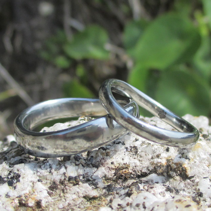 鍛造＆切削で作るハフニウムの結婚指輪　Hafnium Rings
