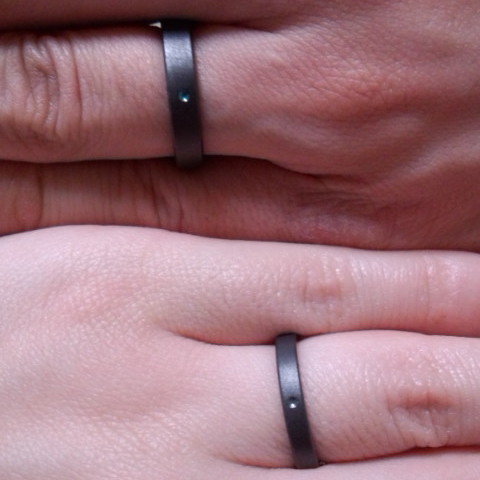 ジルコニウムの結婚指輪をご注文のお客様