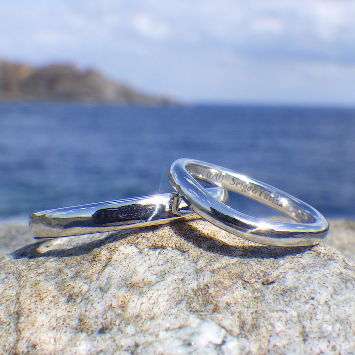 世界で唯一！代官山工房のイリジウムの結婚指輪