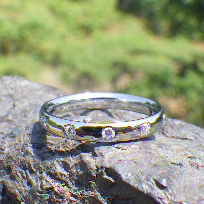 金属アレルギーにならないハフニウムで結婚指輪を再制作　Hafnium Rings