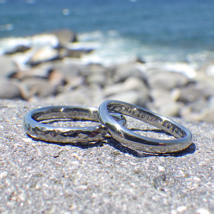 悩ましくも楽しい素材選び！ハフニウムの結婚指輪　Hafnium Rings