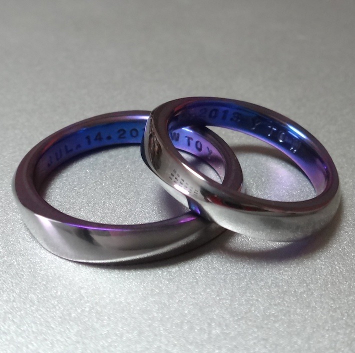 ジルコニウムの結婚指輪