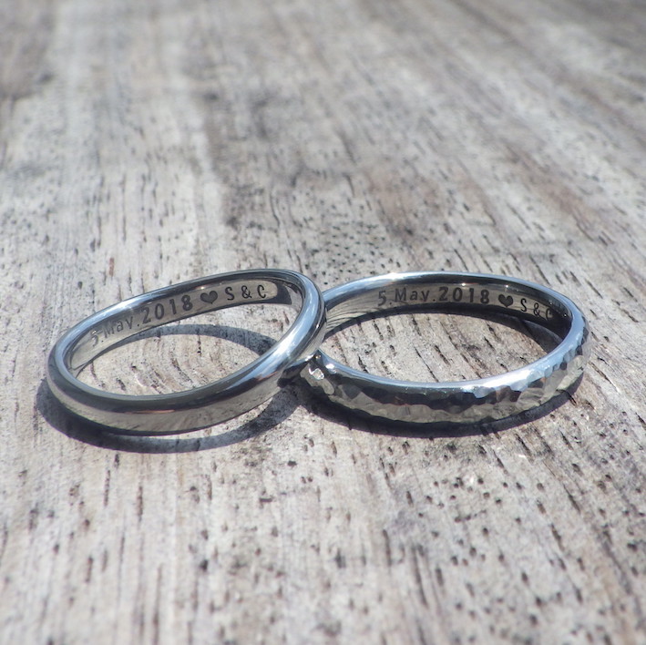 悩ましくも楽しい素材選び！ハフニウムの結婚指輪　Hafnium Rings