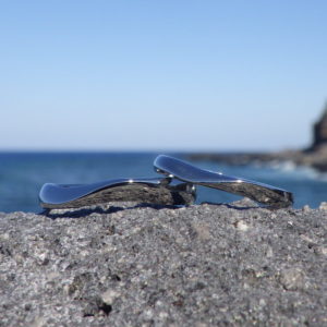 波の形を抽象化・ハフニウムのオーダーメイドリング Hafnium Rings