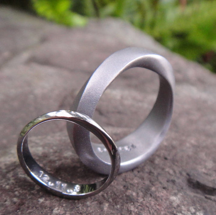 永遠のシンボル・メビウスの輪 タンタルのペアリング　Tantalum Ring
