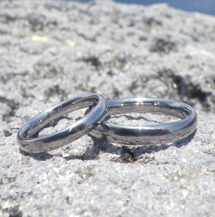 唯一無二の安全性と美しさ・タンタルの結婚指輪　Tantalum Rings