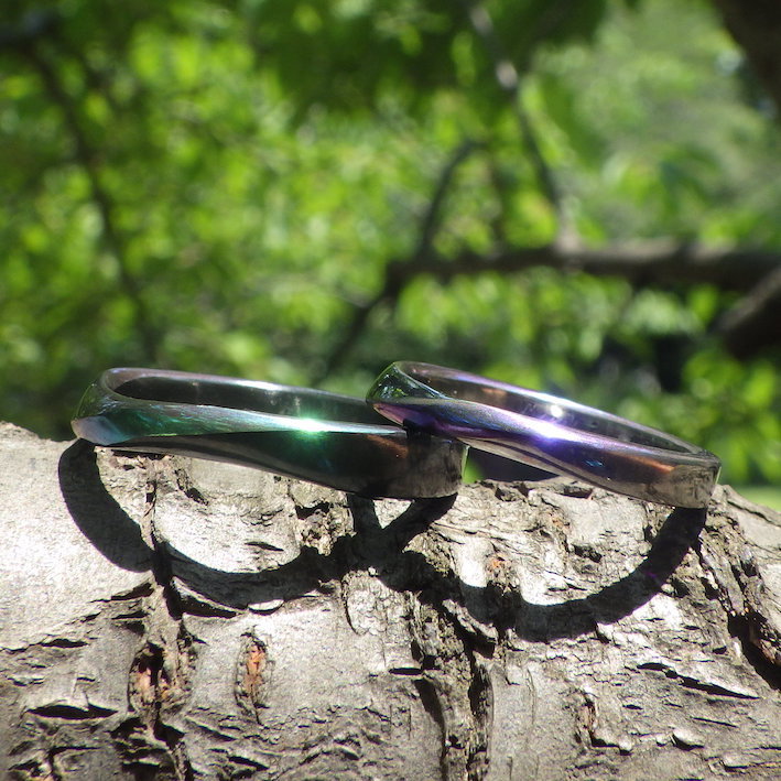 金属アレルギーでも楽しめる色鮮やかなデザイン・ジルコニウムの結婚指輪　Zirconium Rings