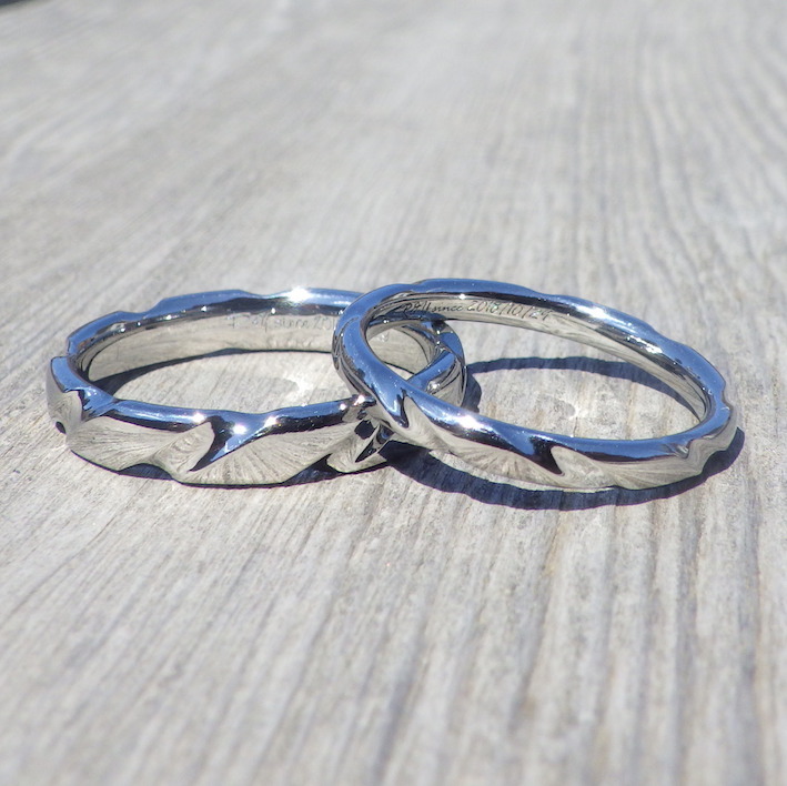 想いを形にする造形技術・ハフニウムの結婚指輪　Hafnium Rings