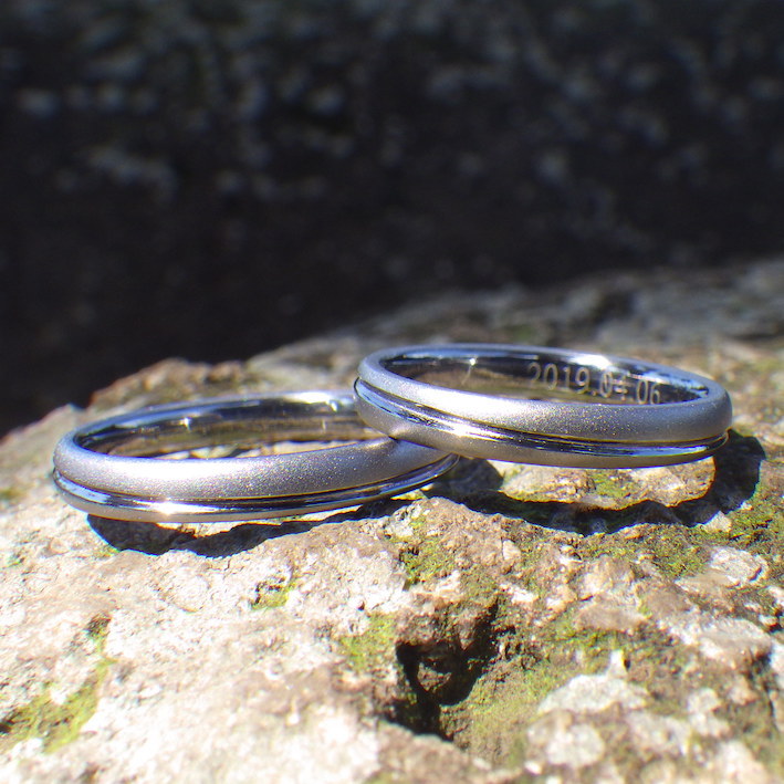 金属アレルギーの方でも安心・純タンタルの結婚指輪　Tantalum Rings