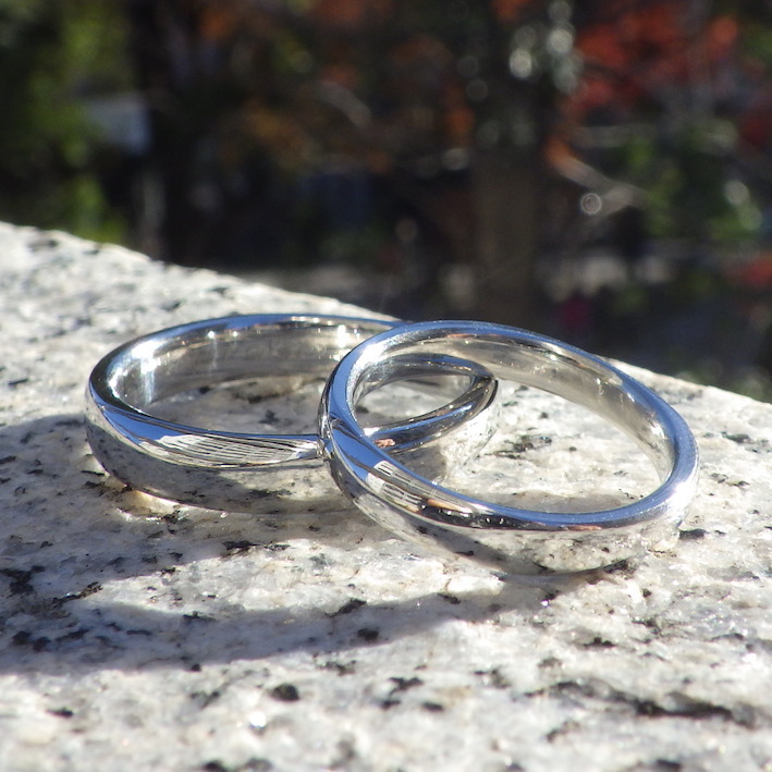 宇宙でもっとも祝福に満ちた金属・イリジウムの結婚指輪　Iridium Rings
