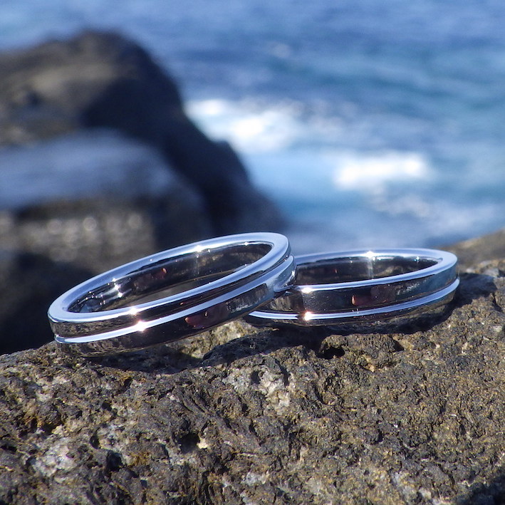 金属アレルギーにならず、しかも丈夫！タンタルの結婚指輪　Tantalum Rings