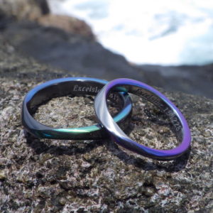 金属アレルギーでも楽しめる色鮮やかなデザイン・ジルコニウムの結婚指輪　Zirconium Rings