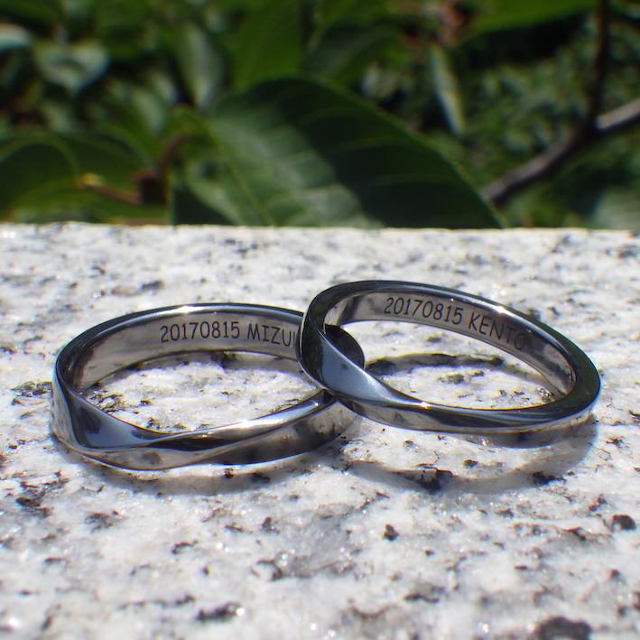 非常に珍しい希少金属・タンタルの結婚指輪　Tantalum Rings