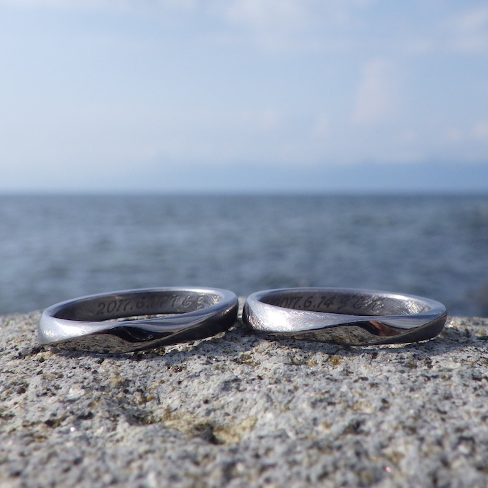 丈夫で珍しい希少金属・タンタルの結婚指輪　Tantalum Rings