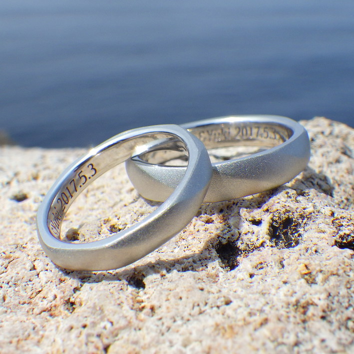 【パラジウムフリー】金属アレルギーに配慮したプラチナの結婚指輪　Platinum Rings