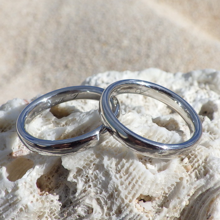 想像を超える美しさ！イリジウムの結婚指輪　Iridium Rings