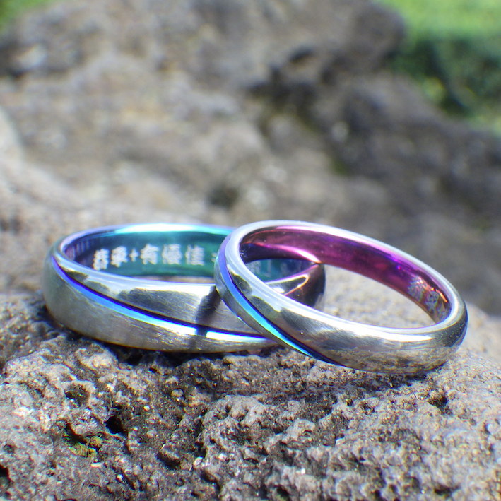 金属アレルギーにならないジルコニウムの結婚指輪　Zirconium Rings