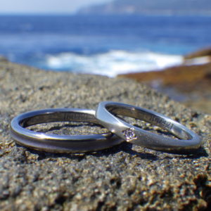 金属アレルギーにならないタンタルとジルコニウムの結婚指輪　Tantalum & Zirconium Rings