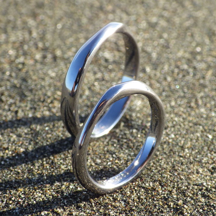 アトピーでも安心して身につけられるタンタルの結婚指輪　Tantalum Rings