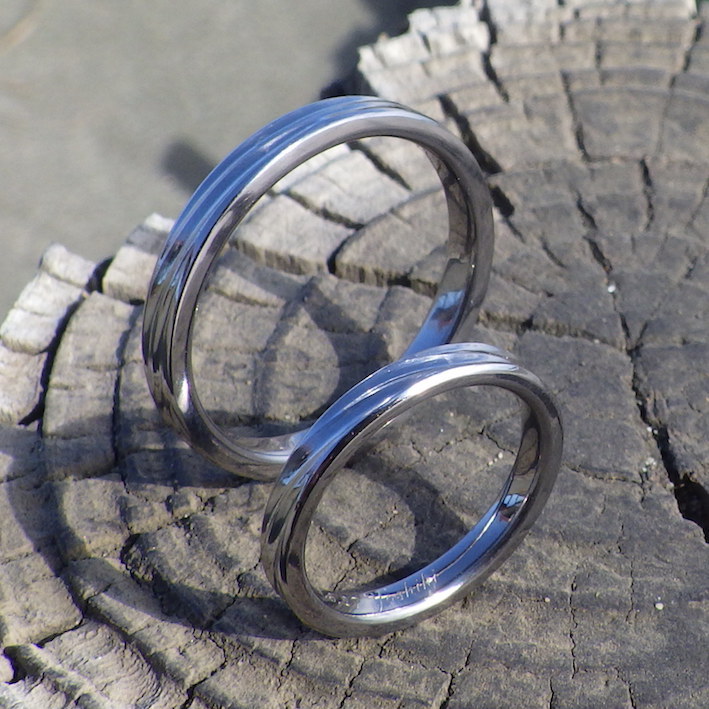 かっこいい希少金属・タンタルの結婚指輪　Tantalum Rings