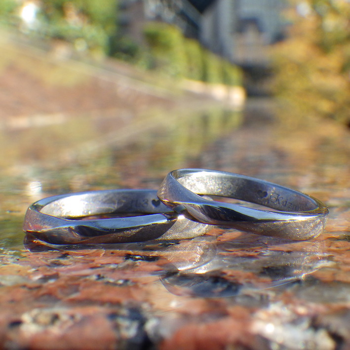永遠のシンボル・メビウスの輪のタンタルの結婚指輪　Tantalum Rings