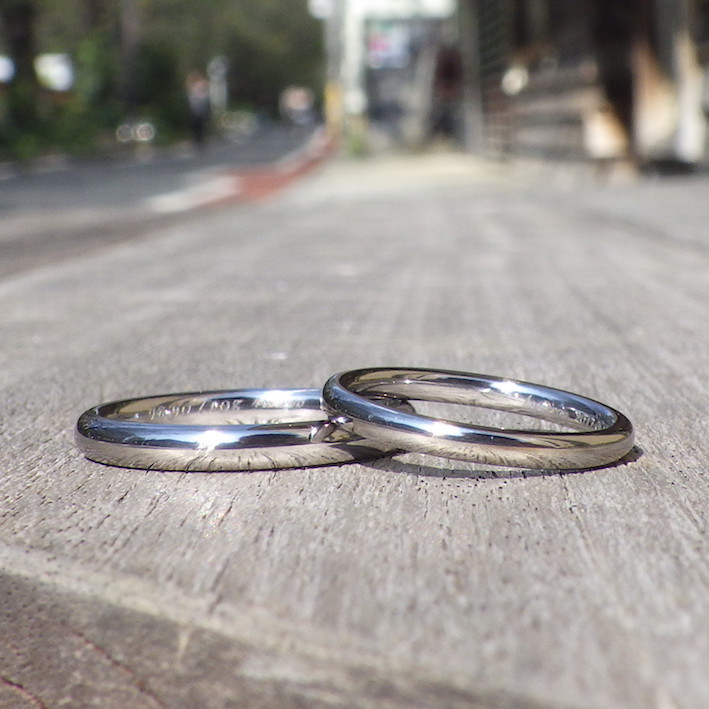 相反するような性質の組み合わせ・タンタルの結婚指輪　Tantalum Rings