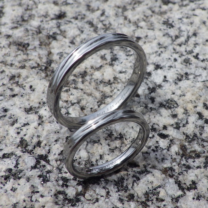 結婚指輪の未常識をかたちに・ハフニウムの結婚指輪　Hafnium Rings