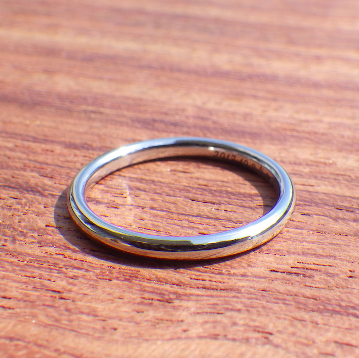 細くても曲がらない！ハフニウムで作る超丈夫な細い指輪　Hafnium Ring