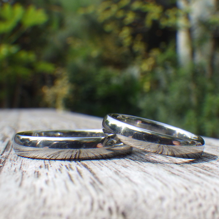 希少だけど最高の素材・ハフニウムの結婚指輪　Hafnium Rings