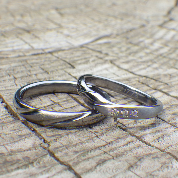 思い通りのオーダーメイド・タンタルの結婚指輪　Tantalum Rings