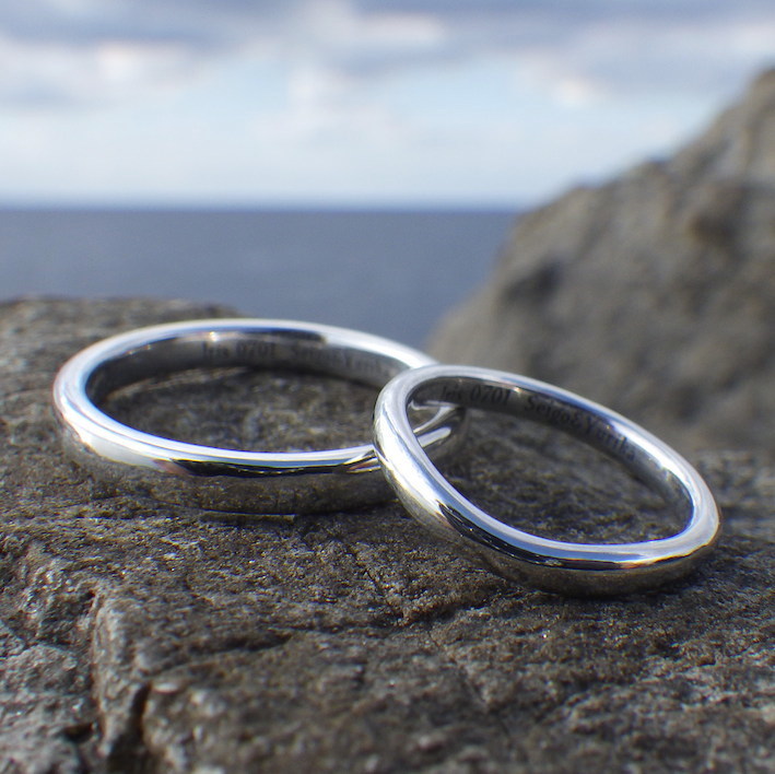 世界で唯一！代官山工房のイリジウムの結婚指輪　Iridium Rings