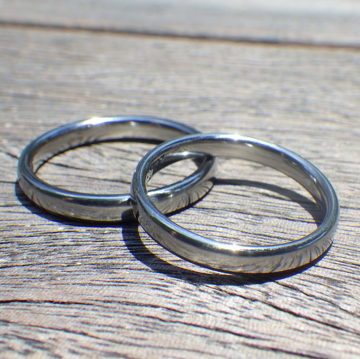 最高の素材×シンプルなデザイン・ハフニウムの結婚指輪　Hafnium Rings