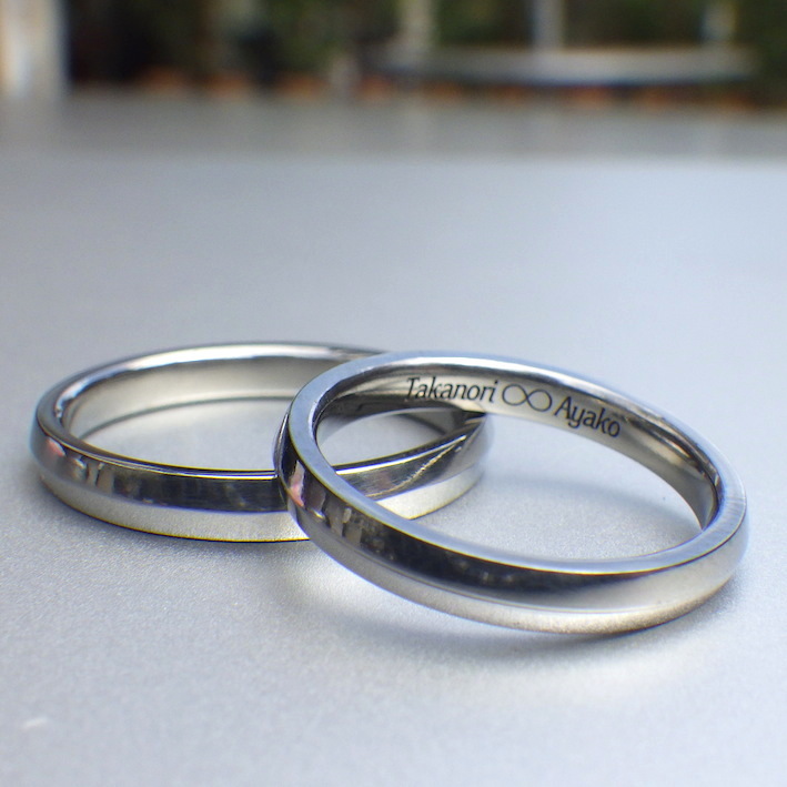 安全で快適なハフニウムの結婚指輪　Hafnium Rings