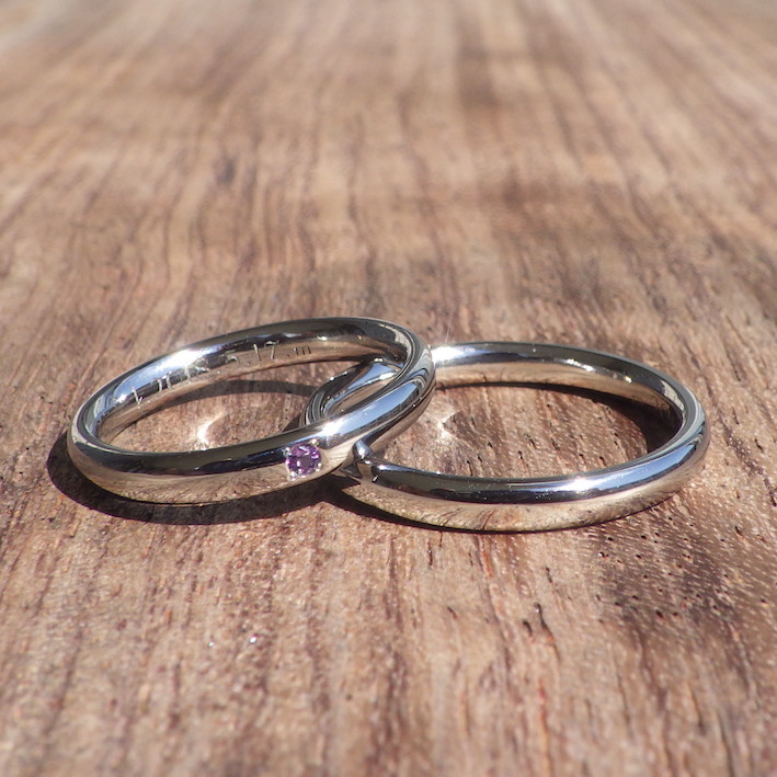 作り手に直接オーダーできる特別感！ハフニウムの結婚指輪　Hafnium Rings
